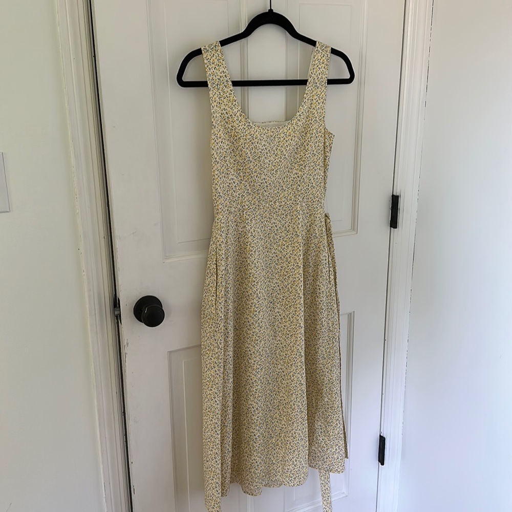 Cremieux Lemon Floral Motif Dress